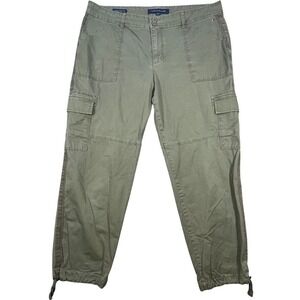 Tommy Hilfiger Green Chelsea Cargo Utility Pants Women Size 14